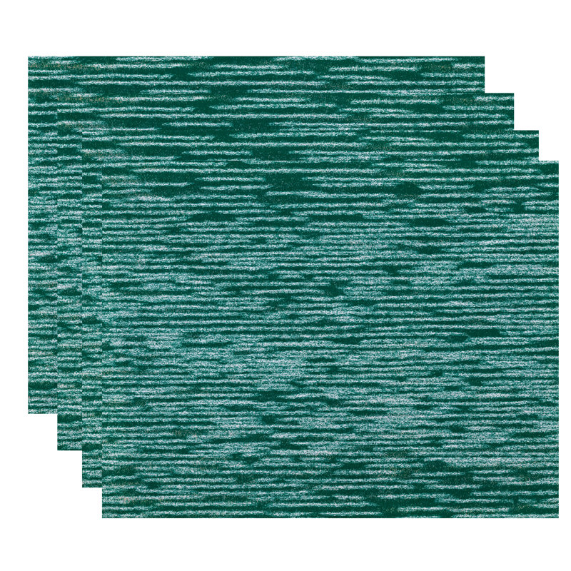 Ensemble de napperon à imprimé tricot 4 pièces Hancock Marled, Vert