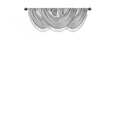 Faux Silk Waterfall Embellished Valance 38x46"