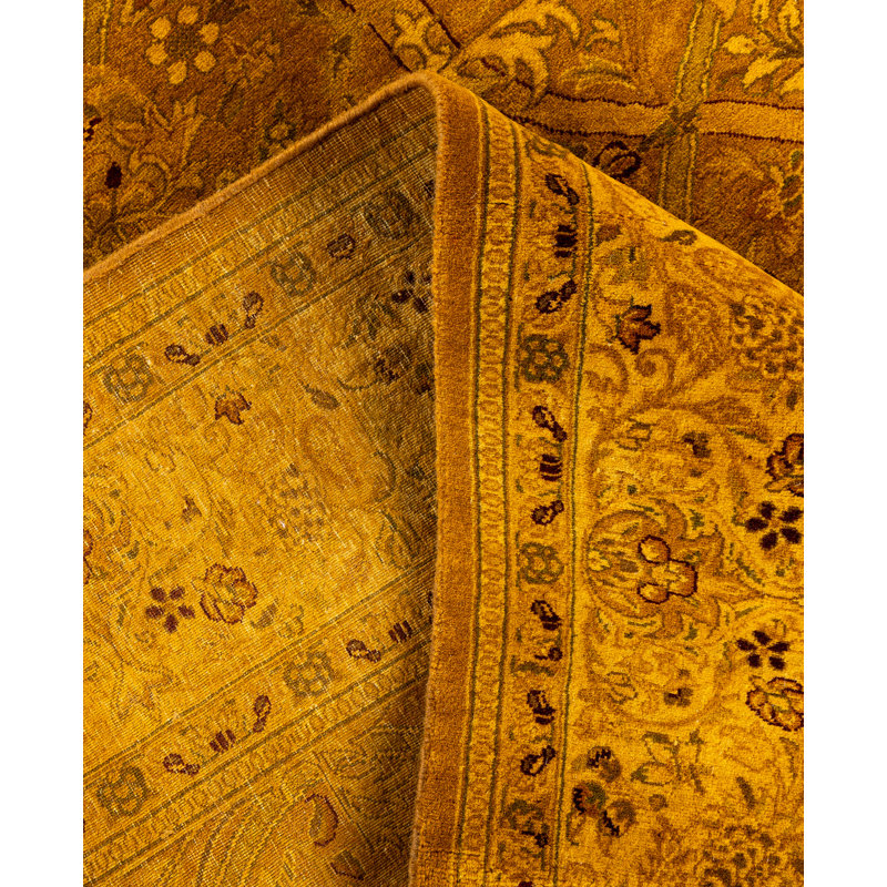 Overdyed Hand-Knotted Wool Modern-Contemporary Gold Area Rug 6' 0" x 8' 6"