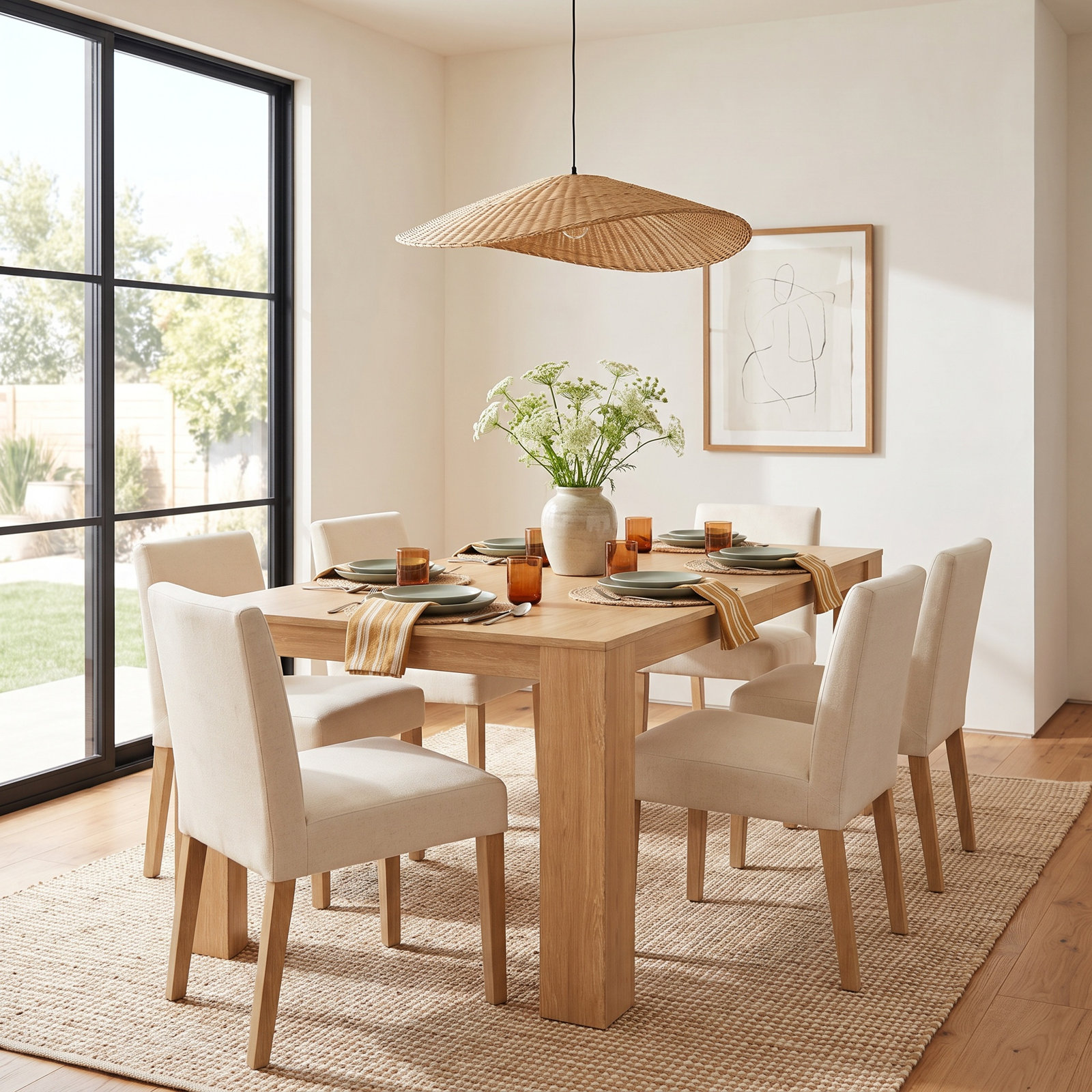 Payton 84" Extendable Dining Table, Natural