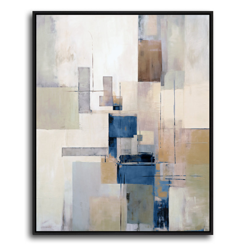 Abstract Print, Floater Framed, Black
