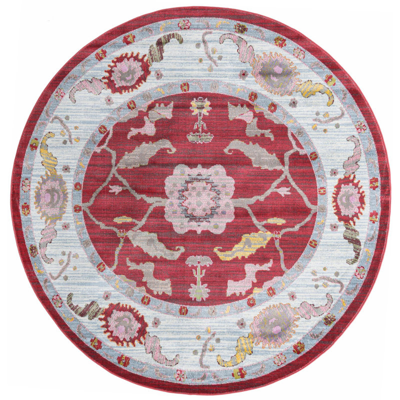 Ikat Indoor Rug, Round 8'2"