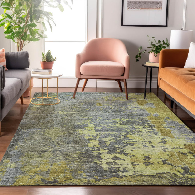 Premium Machine Washable Mehara AMF1702 Abstract Rug, Rectangle 9' x 12'