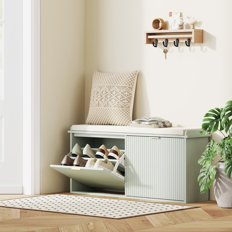 10 Pair Shoe Storage Bench