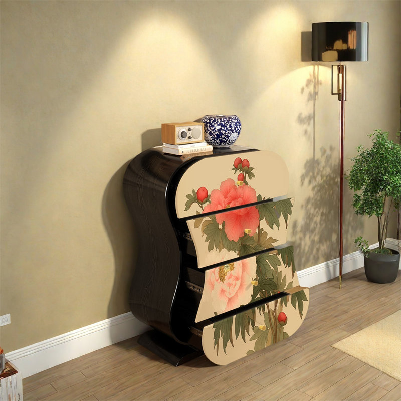 Armoire de rangement décorative en bois de frêne massif