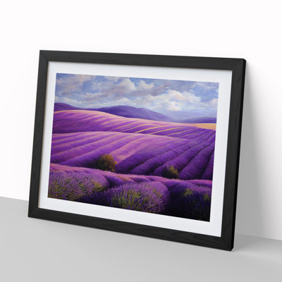 Brave Lavender Flower Field - Single Picture Frame Print