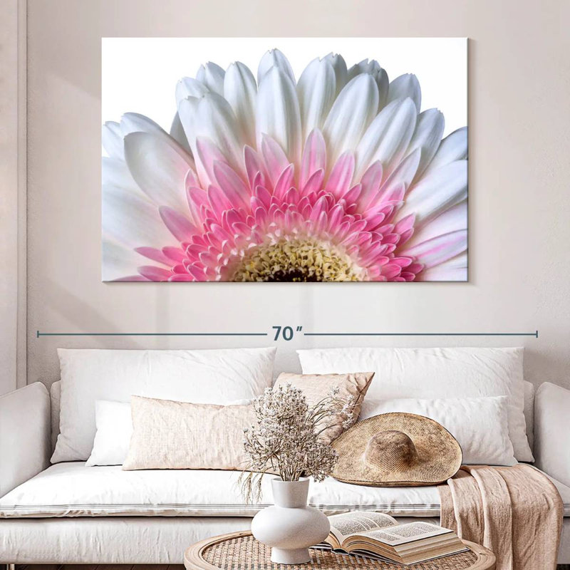 Pétales de fleurs roses Harnek, H 34 po x l 51 po