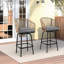 Tabourets de bar gris Chaises toutes saisons pour le patio, la cour, le jardin, la piscine et le balcon. Fabrication, assemblage sans effort 2 - Gris. Piscine, balcon et terrasse. Structure en acier, facile