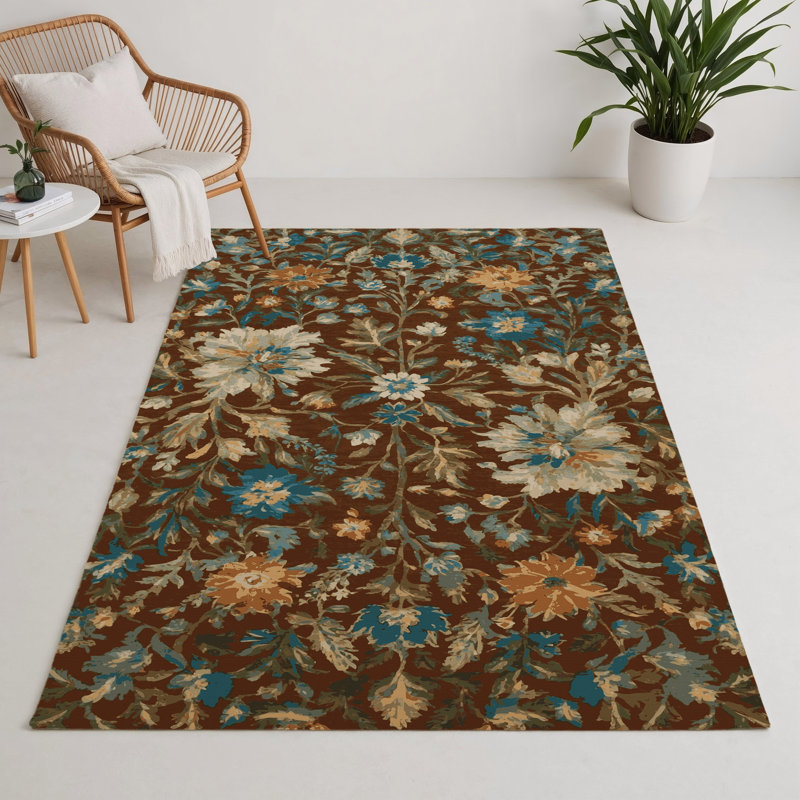 Tapis d'intérieur et d'extérieur brun Nature, Rectangle 5 pi x 7 pi