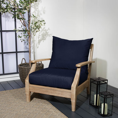 Indoor/Outdoor Seat/Back Lounge Chair Cushion