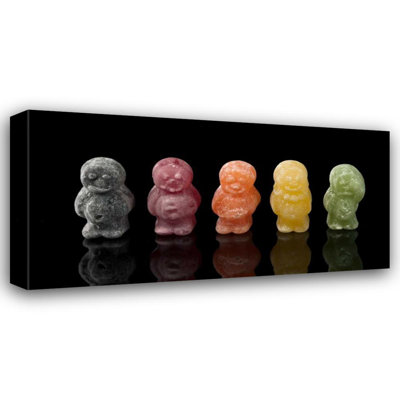 Art sur toile tendu avec la galerie Latitude Run® Frank, Assaf: Jelly Babies Sweets in a Row