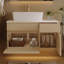 Petit meuble-lavabo flottant simple 31,5 pouces avec lavabo-18865414