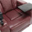 Fauteuil de cinéma inclinable électrique à siège simple en cuir polyuréthane rouge riche pivotant à 270 ° pour le salon
