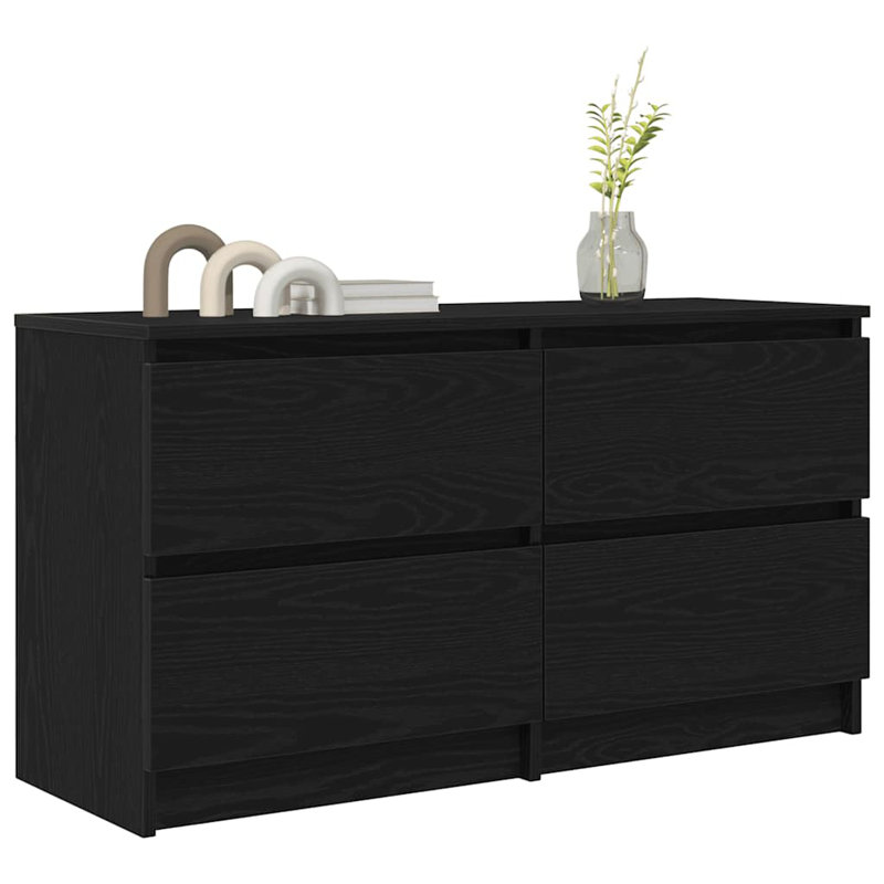 TV Cabinet 100X35x54 Cm Engineered Wood, Black