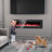 Thin Electric Fireplace, Wall Mounted & In-Wall Recessed Heater with Remote Control, 5100 BTU, 12-Color Flame & Crystal Bed Modes, Timer, Sleep Mode-444914272