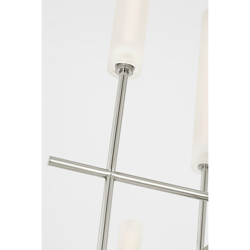 Fay 8 - Light LED Chandelier, Polished Nickel