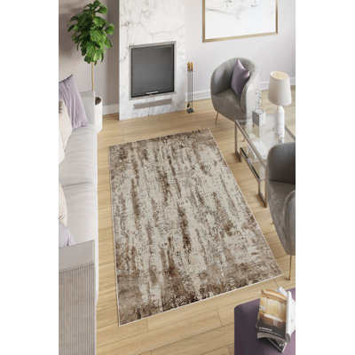 Premium Area Rug, 100% Polyester, 47.2 x 70.9 inches | 650 g/m², 0.16 in Pile Height | Antibacterial, Eco-Friendly, Non-Slip PVC Dot Underside | Machine Washable in Beige, Bronze & Mink Colors | Stylish & Durable Addition for Any Room