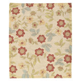 Chelsea Wool Floral Area Rug in Beige/Green