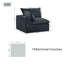 Fauteuil d'appoint moderne avec accoudoir droit-132797898