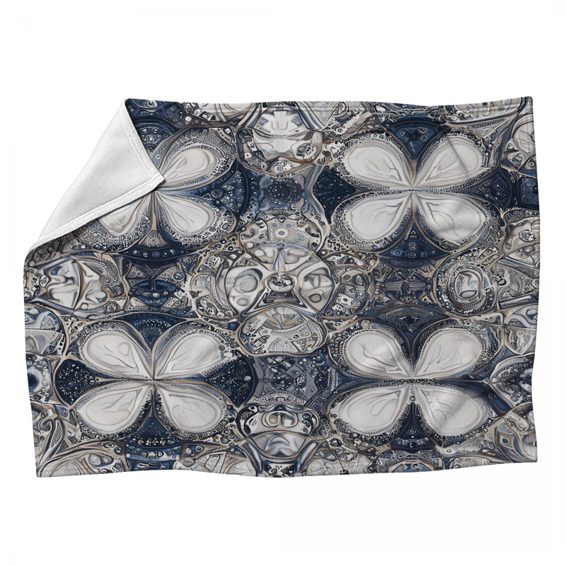 Jeté polaire Botanical - Jetés graphiques pour canapés ou lits, L 60 po x l 50 po, Abstrait