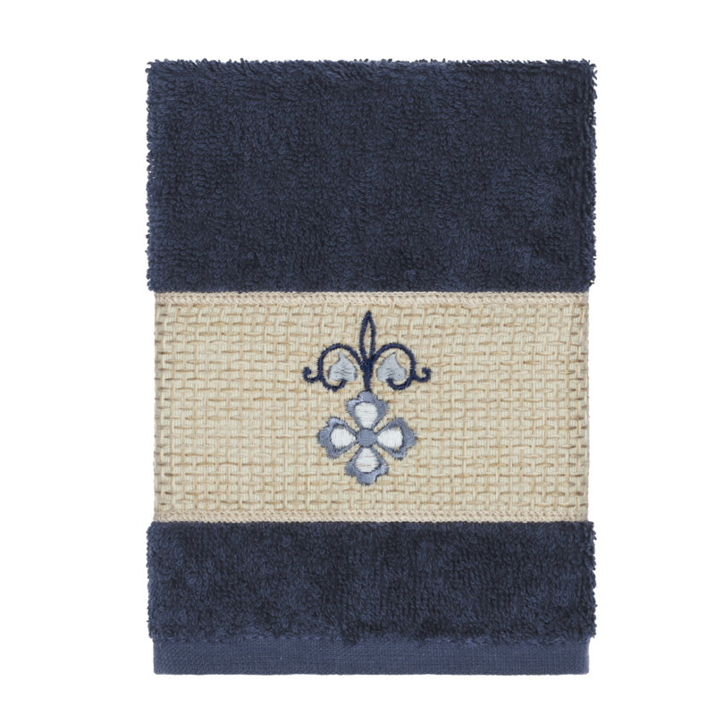 Quinn Turkish Cotton Midweight Washcloth, Midnight Blue