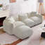 Canapé moderne à 3 places avec repose-pieds et repose-pieds Modern Mid-Century