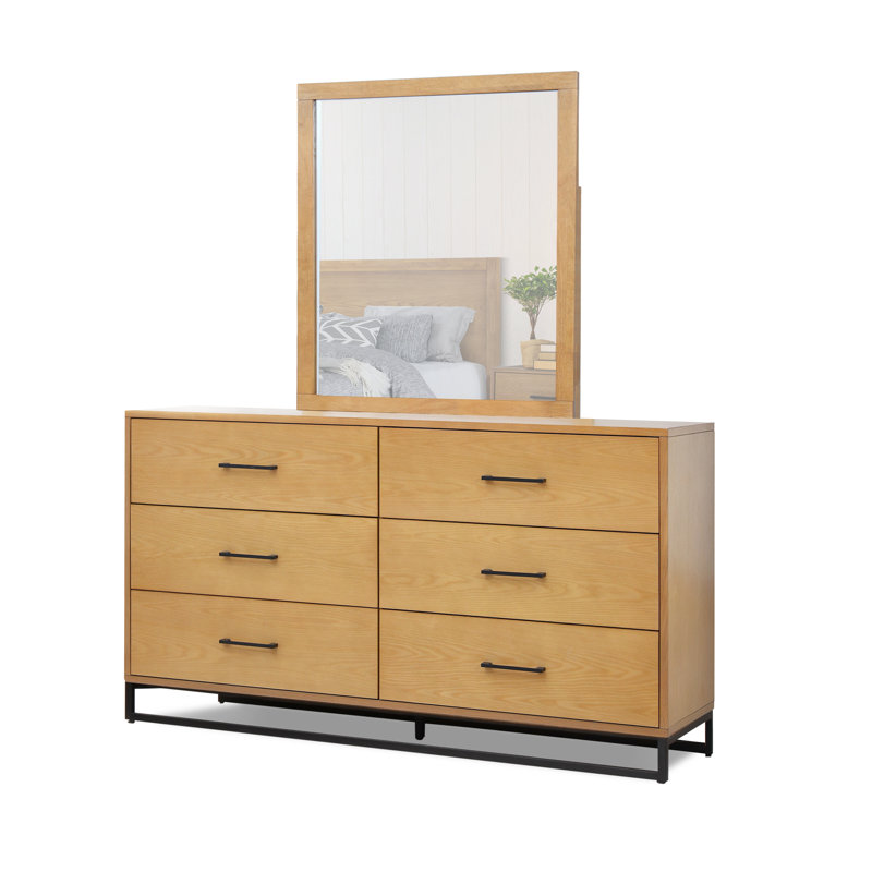 Commode 6 tiroirs avec miroir Tyresse