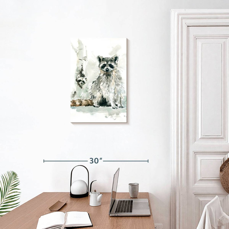 Brampt Raccoon And Baby, 24" H x 16" W