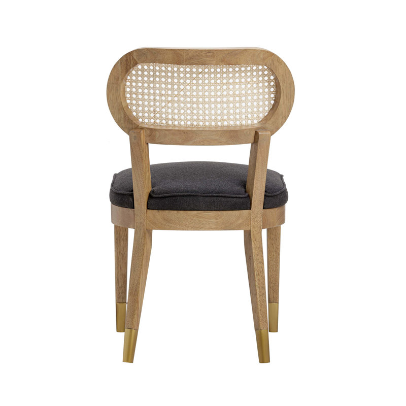 Chaise en lin Mary Performance, Naturel, Gris foncé