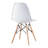 Mid-Century Modern Dining Chairs Set Of 4, White Plastic Side Chairs With Solid Beech Wood Legs And Black Steel Support For Kitchen, Dining Room, And Office