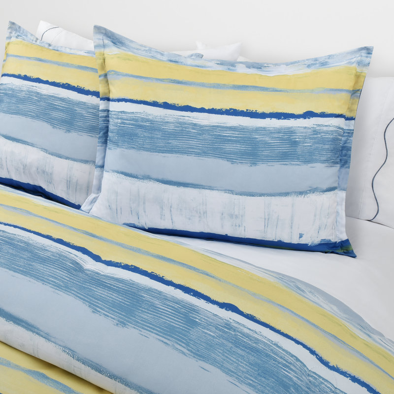 Full Blue Microfiber Nautical Comforter Set with Shams