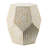 18x18x21" Hexagonal Capes Capiz Stool, Cream/Yellow