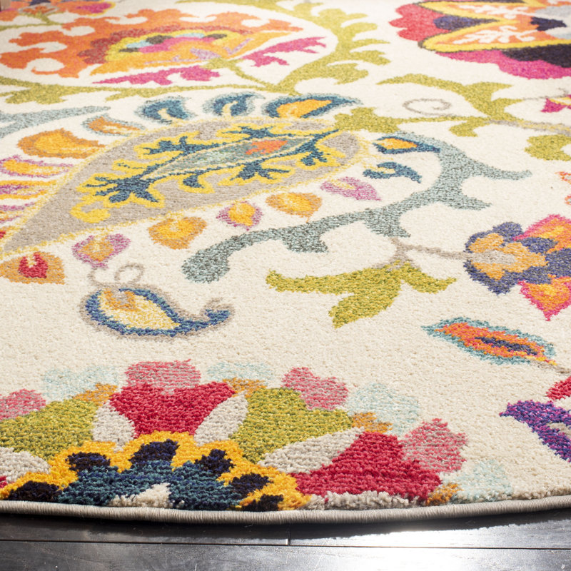 Tapis rose Bungalow Bungalow, Rond 6 pi 7 po