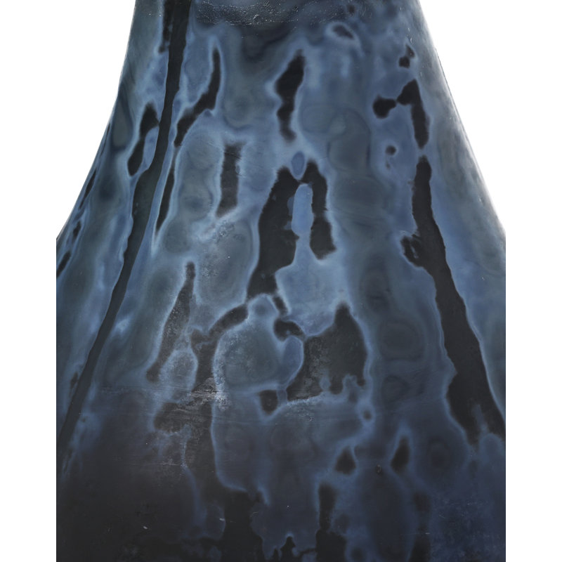 Glass Dark Blue Pear Set Of 2