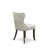5 Piece Dinette Set Includes a Rectangle Dining Table with Butterfly Leaf and 4 Doeskin Linen Fabric Parson Dining Room Chairs, Mahogany