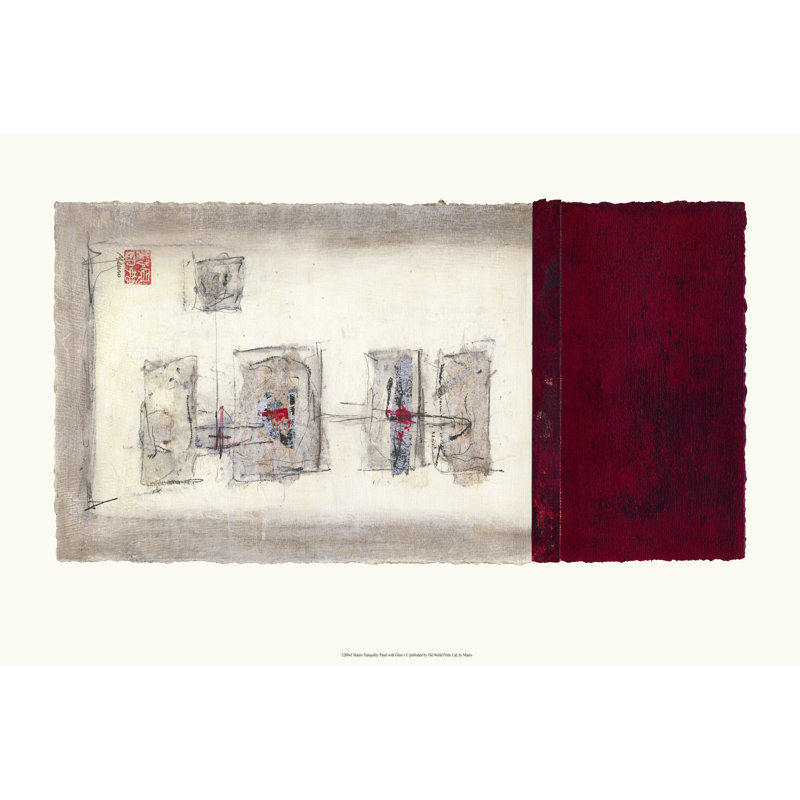Mauro Tranquility Panel I 1 Piece Wrapped Canvas Wall Art, 30cm H x 20cm W x 3.8cm D