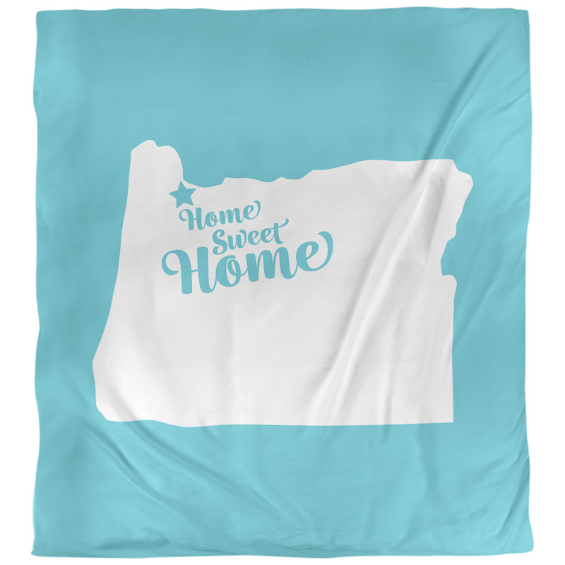 Housse de couette simple portland home, Bleu sarcelle, Polyester brossé