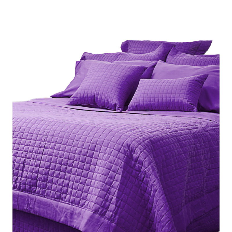 Grid Modern & Contemporary Duvet Cover, Queen, Purple