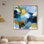 "Soft Collision II", impression sur toile encadrée par Art Remedy, cadre doré, 40 x 40