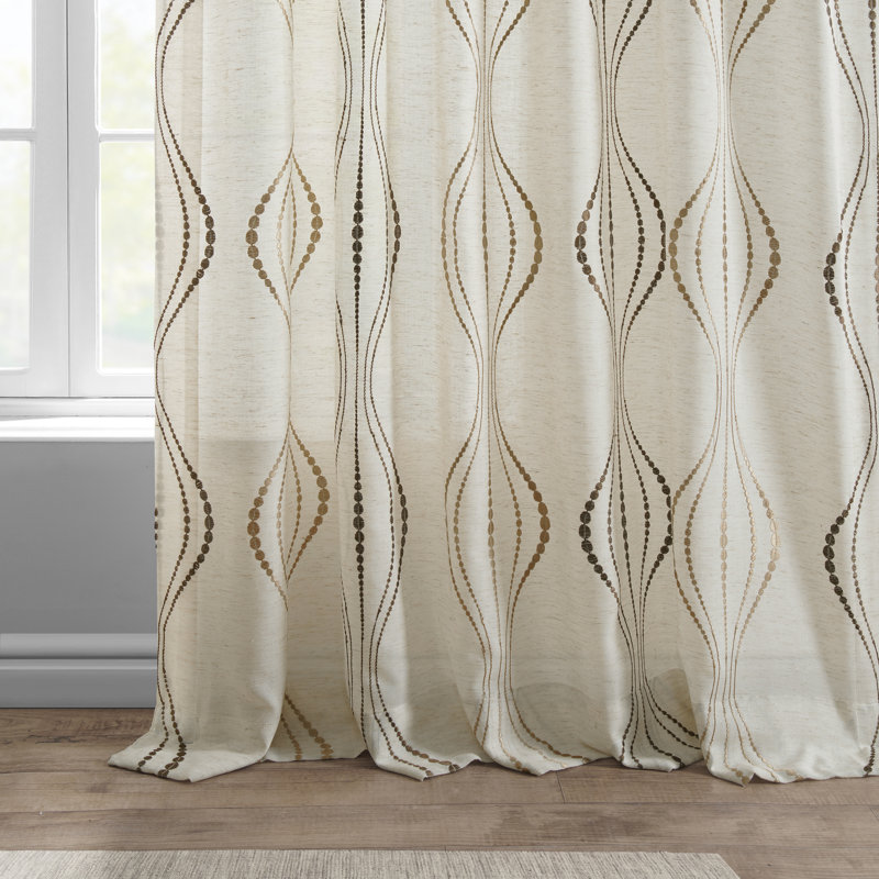 Rideaux transparents Alefiyah, Bronze Suez, L 50 po x L 96 po