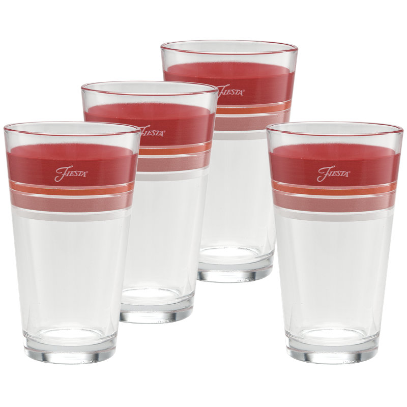 Fiesta Sunset Horizon Edgeline Glass , 16-Ounce Tapered Cooler Glass