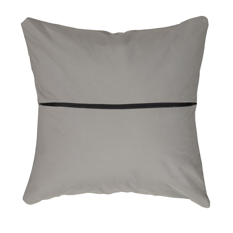Navy and Ivory Geometric Indoor/Outdoor Throw Pillow