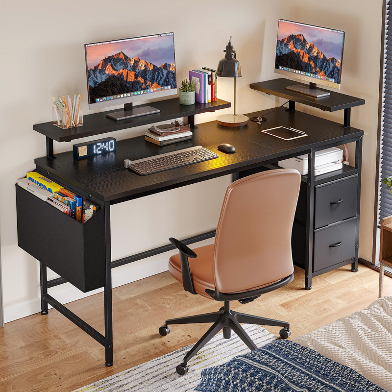 Metal Base Computer Desk