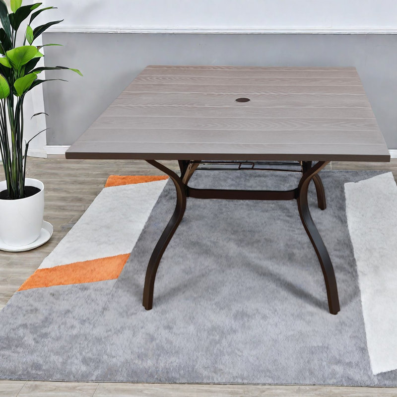 Table de salle à manger industrielle robuste, structure en métal, style maison de campagne pour la cuisine et le bureau