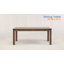 Table de salle à manger rectangulaire Suai en chêne rustique