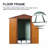 6 Ft. W X 6 Ft. D Metal Storage Shed Appealing Horizontal Siding  In Woodgrain With Coffee Trim To Complement-118091650