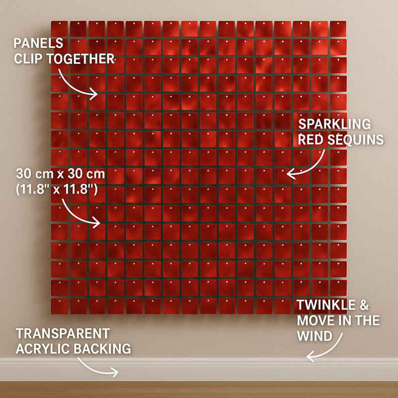 Plastic / Acrylic Wall Hanging, Red