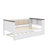 Twin-Size Daybed Featuring Storage Racks, Cushioned Backrest, USB Charging Port, And Pull-Out Trundle-631224510