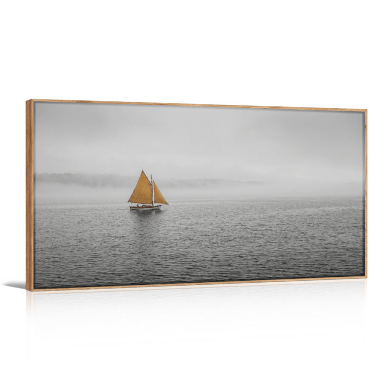 Voilier océan, reproduction d'art sur toile, ensemble de 1, Naturel, 40“W x 20”H