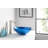 ANZZI Clavier 16.5'' Lustrous Blue Tempered Glass Circular Bathroom Sink